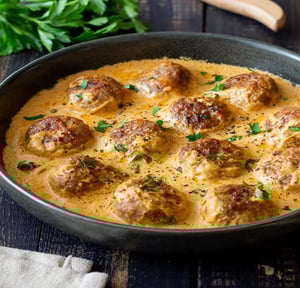 Swedish Meatballs using Angel Bay Gourmet Beef Meatballs